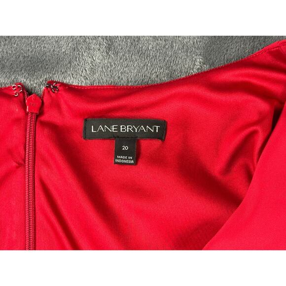 Lane Bryant Red Sleeveless Dress sz 20 lined, sexy, swingy, flattering - Picture 13 of 13